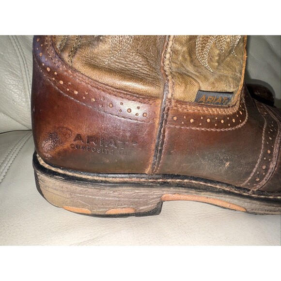 ARIAT Boots 13D Mens WorkHog Pull On Composite Toe Leather Work Brown 10001191 main image 11
